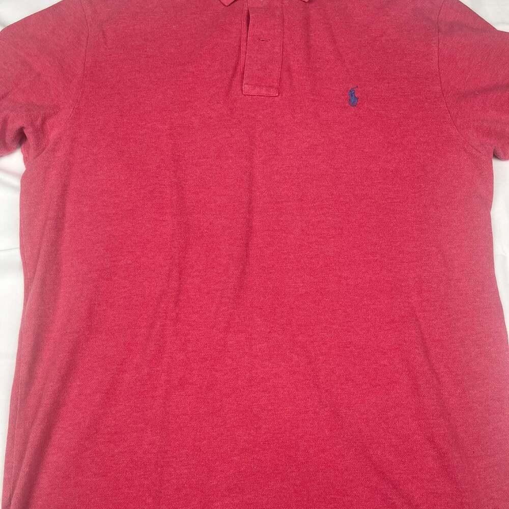 Ralph Lauren Polo Shirt Adult Large Rust Red  Embroider Pony Mens